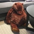 thumbnail image 3 of 100cm Simulation Djungelskog Brown Bear Giant Plush Teddy Bear Toy Stuffed Animals Soft Cushion Girl Kids Birthday Gift, 3 of 5