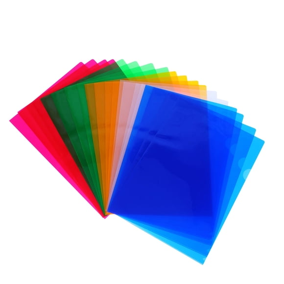 UPGRATOR 20Set Document Holder Assorted Color L Shape Plastic Wear Resistant For Office Workers
