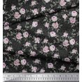 thumbnail image 3 of Soimoi Moss Georgette Fabric Leaves & Rose Floral Decor Fabric Printed Yard 42 Inch Wide, 3 of 3