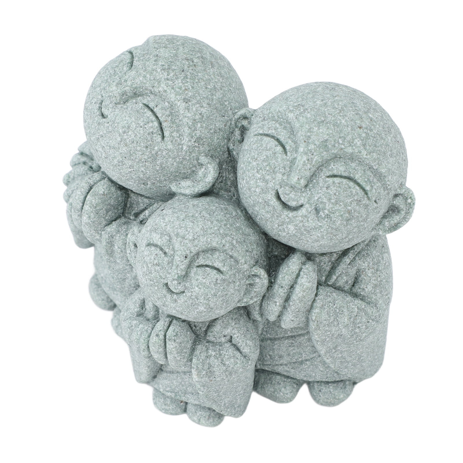 Buddha Décoration de Statue, Mignonne Statuette de Moine Rieur Buddha pour Poisson, Aquarium, Maison, Jardin