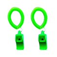 thumbnail image 2 of koolsoo 2 Pieces Survival Whistle Wrist Coil Emergency Scuba Diving Green, 2 of 6