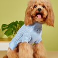 thumbnail image 4 of Hearth & Gear Turtleneck Warm Elegant Rope Pet Sweater Stretch Knit Ruffled Sweater Dress Pet Clothes for Small Dogs Boy Pet Clothes for Medium Dogs Summer Pet Clothes for Medium Dogs Girl Pet Clothes, 4 of 6