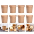 thumbnail image 2 of PENGXIANG 25 Sets Disposable Soup Bowls with Lids Soup Containers Porridge Cups (Khaki), 2 of 6