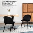 thumbnail image 4 of HOMCOM Dining Chairs Set of 2, Mid-Back Velvet-touch Upholstery Side Chair, 4 of 10