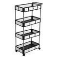thumbnail image 2 of Rolling Cart, Multifunctional Rolling Utility Cart, Carts With Wheels Storage Cart Movable Storage Cart With Wheels, for Office, Living Room, Kitchen, 2 of 7