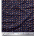 thumbnail image 1 of Soimoi Polyester Crepe Fabric French Horn Musical Instrument Print Fabric by The Yard 52 Inch Wide, 1 of 3