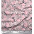 thumbnail image 1 of Soimoi Pink Poly Georgette Fabric Leopard Animal Skin Printed Fabric 1 Yard 52 Inch Wide, 1 of 3
