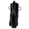 thumbnail image 3 of Unique Bargains Women's Round Toe Block High Heel Lace Up Platform Boots, 3 of 7