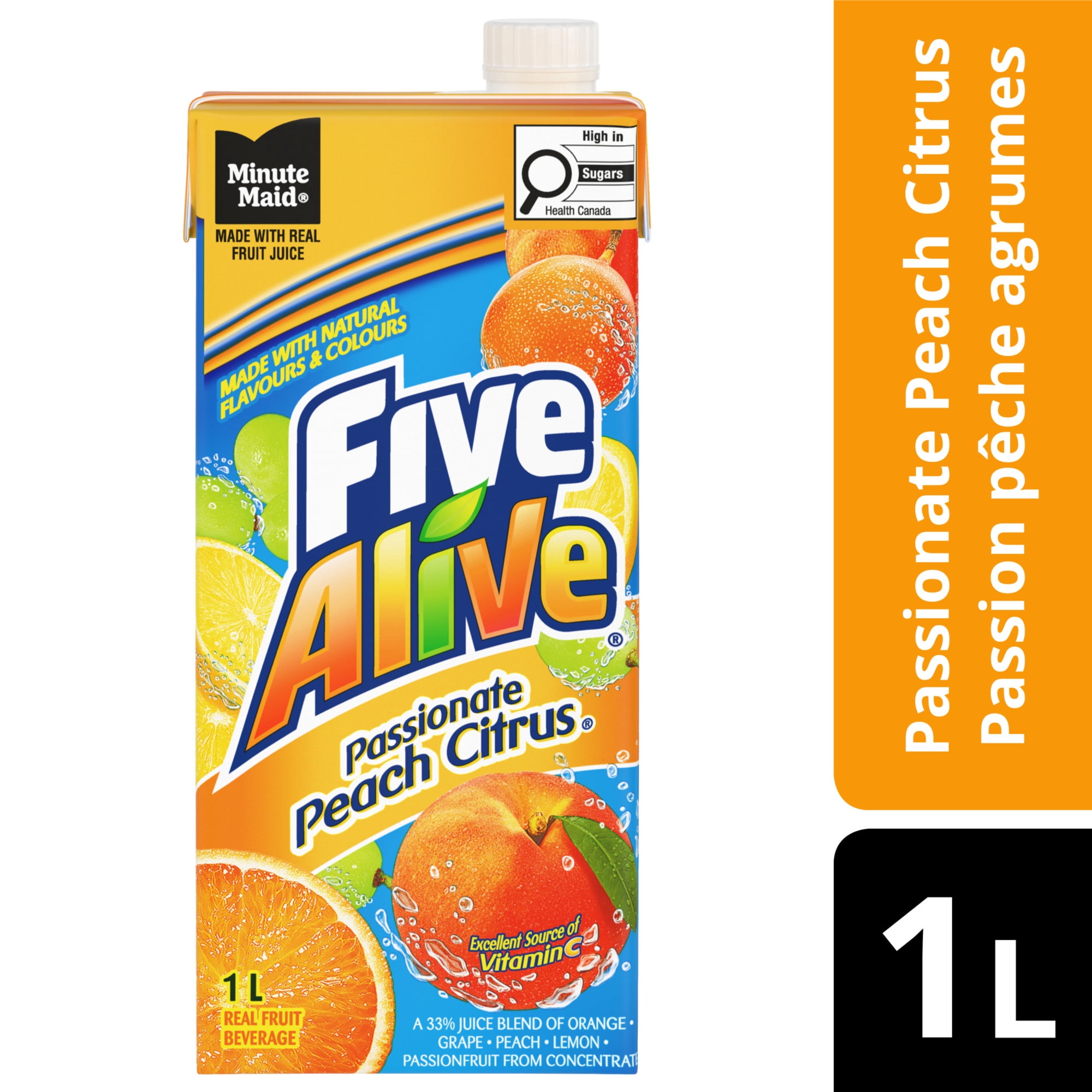 Deli-Cinq Agrumes passionnés de pêche Carton, 1 Liter