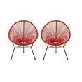 thumbnail image 3 of Costa Lounge Chair, Wire Lounge Chair, Plastic Lounge Chair, Beach Lounge Chair, Indoor-Outdoor Lounge Chair,Acapulco style Rattan,Weather Resistant,Patio Lounge Chair, Oval Lounge Chair - Set 2, 3 of 3