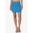 thumbnail image 2 of TheMoogan Women's Basic Stretch Cotton High Waist Double Layer Tube Mini Skirt, 2 of 7