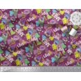 thumbnail image 3 of Soimoi Pink Silk Fabric Text,Lips & Heart Fabric Prints By Yard 42 Inch Wide, 3 of 3
