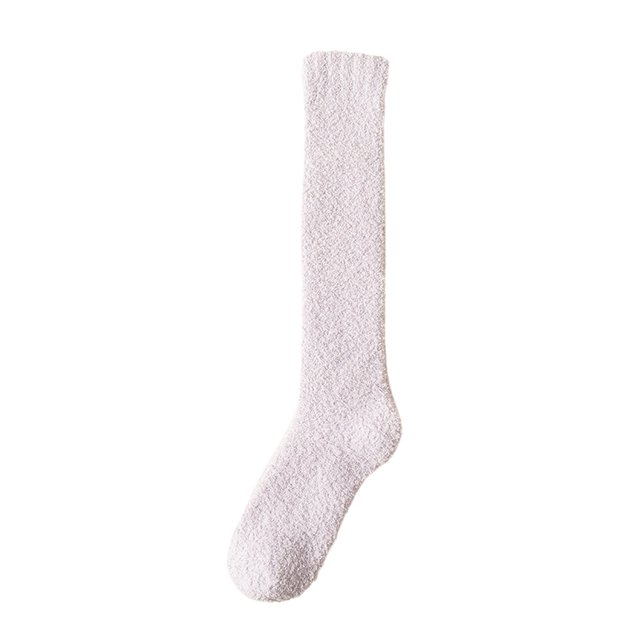 FhsagQ Socks Men Socks Plus Winter Stocking Stocking Lady Stocking Striped Candy Coloured Coral Stocking with Thick Warm Floor Men Socks Socks Socks for Men Socks Cosplay Beige One Size