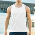 thumbnail image 2 of Mens Casual Tank Tops Racer Back Crewneck Sleeveless Shirt Lightweight Workout Tee Summer Muscle T-Shirts, 2 of 7