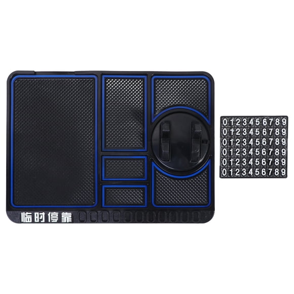 KAKOWELY Car Phone Holder Multifunctinal Car Instrument Panel Storage Mat Mobile Phone GPS Bracket Non-Slip Mat (Blue)9.69"X7.28"X0.2"