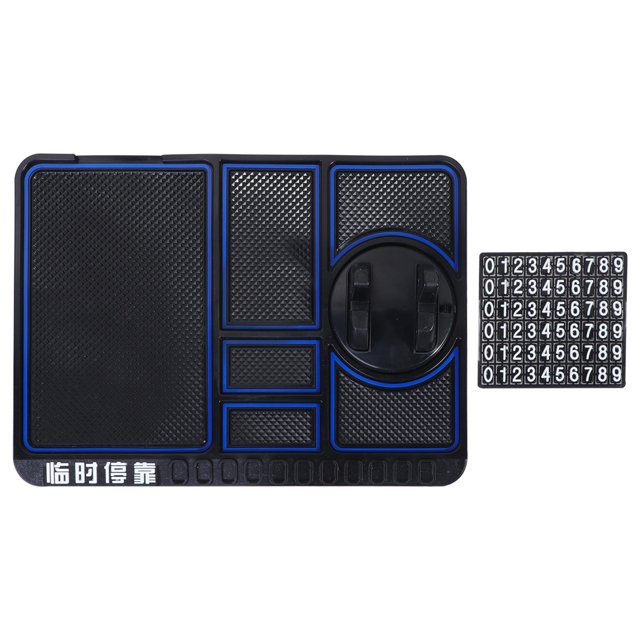 KAKOWELY Car Phone Holder Multifunctinal Car Instrument Panel Storage Mat Mobile Phone GPS Bracket Non-Slip Mat (Blue)9.69"X7.28"X0.2"