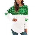 thumbnail image 1 of MesaSe MesaSe T-Shirt à Manches Longues Col Rond Imprimé de Noël pour Femmes Printemps Automne Slim, 1 of 8