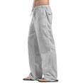 thumbnail image 2 of Faithtur Women´s Drawstring Pants, Summer Elastic Waist Solid Color Loose Lounge Pants with Pockets, 2 of 6