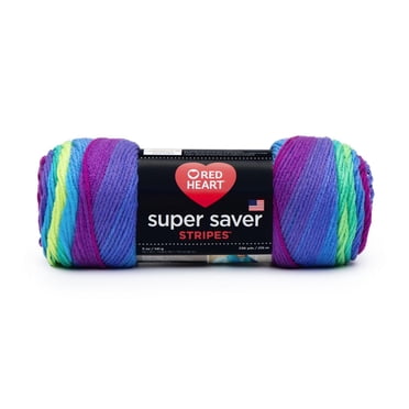 Red Heart® Super Saver® Yarn, Stripes, Acrylic #4 Medium, 5oz/141g, 236 Yards
