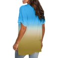 thumbnail image 4 of RKSTN Hauts Décontractés pour Femmes Blouse Imprimée Col en V Manches Courtes T-shirt Ample, 4 of 6