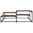 thumbnail image 2 of vidaXL Coffee Table Smoked Oak 107x107x40 cm Engineered Wood, 2 of 5