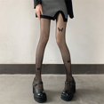thumbnail image 3 of Gupgi Bas-Collants Papillon en Maille Transparente pour Femmes, Bas Cuisse d'Été, Longues Chaussettes, 3 of 6