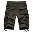 thumbnail image 4 of fartey Mens Plus Size Cargo Shorts Casual Multi Pockets 5 Inch Pants with Zipper Button Lightweight Fit Outdoors Half Trousers, 4 of 5