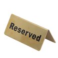 thumbnail image 3 of Panneau de Table Doré, Panneau de Table en Métal Solide Durable en Acier Inoxydable en Forme de Tente pour Fête Réservée, Ne Fumait Pas, Ne Fumait Pas en Chinois et en Anglais, 3 of 8