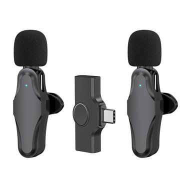 Mistaha K10 Microphone à Revers Sans Fil à Pince Mic Prêt à l'Emploi Type-C pour Téléphone Tablette PC