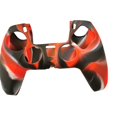 thumbnail image 1 of LNGOOR For PlayStation 5 PS5 Controller Silicone Rubber Grip Cover Case, Black+Red, 1 of 5