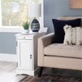 thumbnail image 2 of Linon Bartow Multi Function Storage Accent Table Charging Station in White Wood, 2 of 15