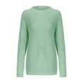 thumbnail image 4 of EGNMCR Pull Col Rond pour Femmes, Pull pour Femmes Mode Décontractée Manches Longues Couleur Unie Pull Manches Women Sweater, 4 of 6