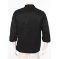 thumbnail image 4 of zdhoor Unisex Mens Womens Double-Breasted Chef Coat Cooks Jacket Chef Works Kitchen Cooking Uniform Black Long Sleeve L, 4 of 7