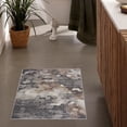 thumbnail image 1 of Tapis d'entrée intérieur Rug Branch Joni 2' x 3' (2'3" x 3'11") en mosaïque de pierre grise/beige, style contemporain, à poils courts, résistant aux taches - Porte d'entrée, couloir et cuisine, 1 of 6