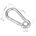 thumbnail image 2 of Unique Bargains 1.97'/50.2mm Stainless Steel Carabiner Spring Snap Link Hook Clip Keychain 5 Pcs, 2 of 3