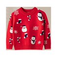 thumbnail image 3 of Children Cartoon Basic Jumpers Christmas Style Winter Thick Sweater Daily Outfit, 3 of 9