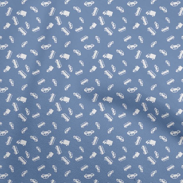 oneOone Rayon Blue Fabric Car Sewing Craft Projects Fabric Prints By Yard 56 Inch Wide