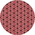 thumbnail image 1 of Ahgly Company Tapis de Zone Rond d'Intérieur Lavable à la Machine, Transitionnel, Pastel Rouge Rose, 6 Pieds Rond, 1 of 7