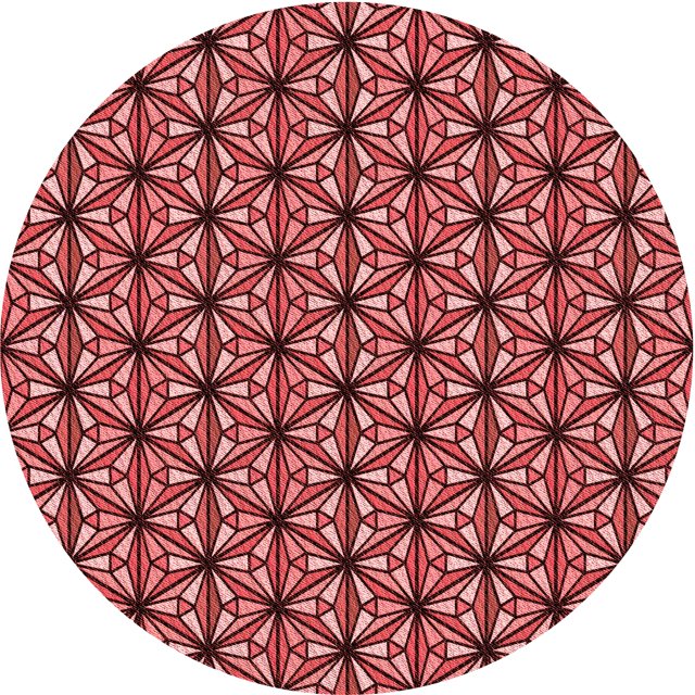 Ahgly Company Tapis de Zone Rond d'Intérieur Lavable à la Machine, Transitionnel, Pastel Rouge Rose, 6 Pieds Rond