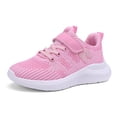 thumbnail image 1 of PMVFHDE Espadrilles pour Filles Espadrilles de Mode pour Enfants en Maille à Lacets Espadrilles à Agencement de Couleurs Décontractées Confortables Chaussures de Course Rose, 4,5-5 Ans, 1 of 9