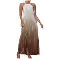thumbnail image 2 of Ovzne Robes d'Été pour Femmes Robe d'Été pour Femmes Printemps/été Dégradé Mode Aguichant Dos Nu Ligne A Longue Robe Robe d'Été Liquidation, 2 of 7