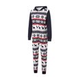 thumbnail image 2 of Faithtur Mignon Pyjama une-Pièce à Capuche avec Fermeture Éclair Imprimé de Noël Parent-Enfant, 2 of 9