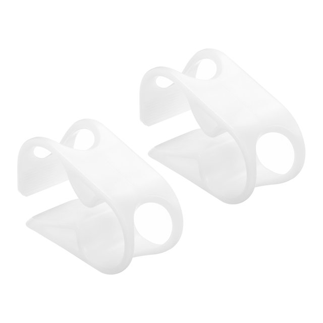 Uxcell Plastic Tube Tubing Clamps, 2Pcs 3/4" - 1" Tube OD Adjustable Precise Flow Control Hose Clamp White