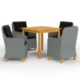 thumbnail image 1 of vidaXL 5 Piece Garden Dining Set Light Grey, 1 of 12