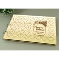 thumbnail image 3 of Custom Wedding Guest Book Personalized Wood Engraved Heart And Mason Jar Scrapbook, 3 of 6