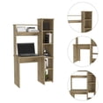 thumbnail image 3 of TUHOME Versalles Desk  Engineered Wood Desks in  Beige, 3 of 8