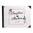 thumbnail image 1 of Darling Souvenir White Leaves Printed Hardbound Cover Guestbook For Wedding Guest Sign In Book Registry-9 x 12 Inches, 1 of 5