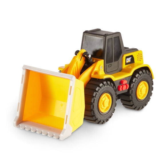 Jouets de construction CAT — Chargeuse frontale Tough Machines de 10 po avec lumières et sons, effets lumineux et sonores réalistes + action vibrante, pour enfants de 3 ans et plus.
