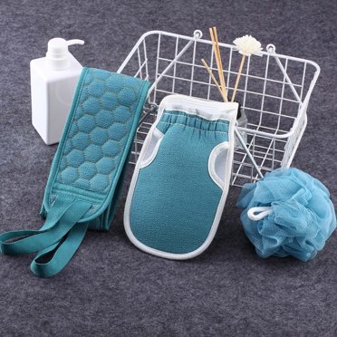 EGNMCR Bath Towels 3Pcs Set Bath Towel Thickened Bath Rub Back Towel Bath Ball Flower Mud Strip Bath towel