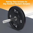 thumbnail image 4 of Weight Plates Set, 2-Inch Universal Fit, Bumper Plates With Steel Insert for Strength Training, Rubber Weight Plates for Barbell Home Gym, 4 of 6
